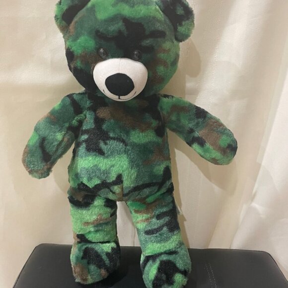 TEDDY BEAR CAMOFLOUGE  MILITARY ARMY CAMOBEAR OLIVE GREEN HUNTER VALENTINES GIFT - Picture 3 of 11
